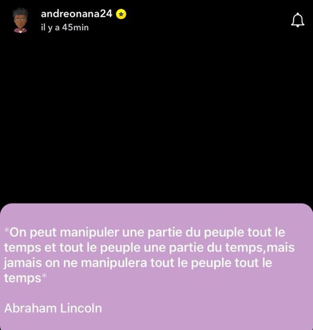 CAN 2023 : André Onana balance un message énigmatique après sa mis a l'écart avec le Cameroun