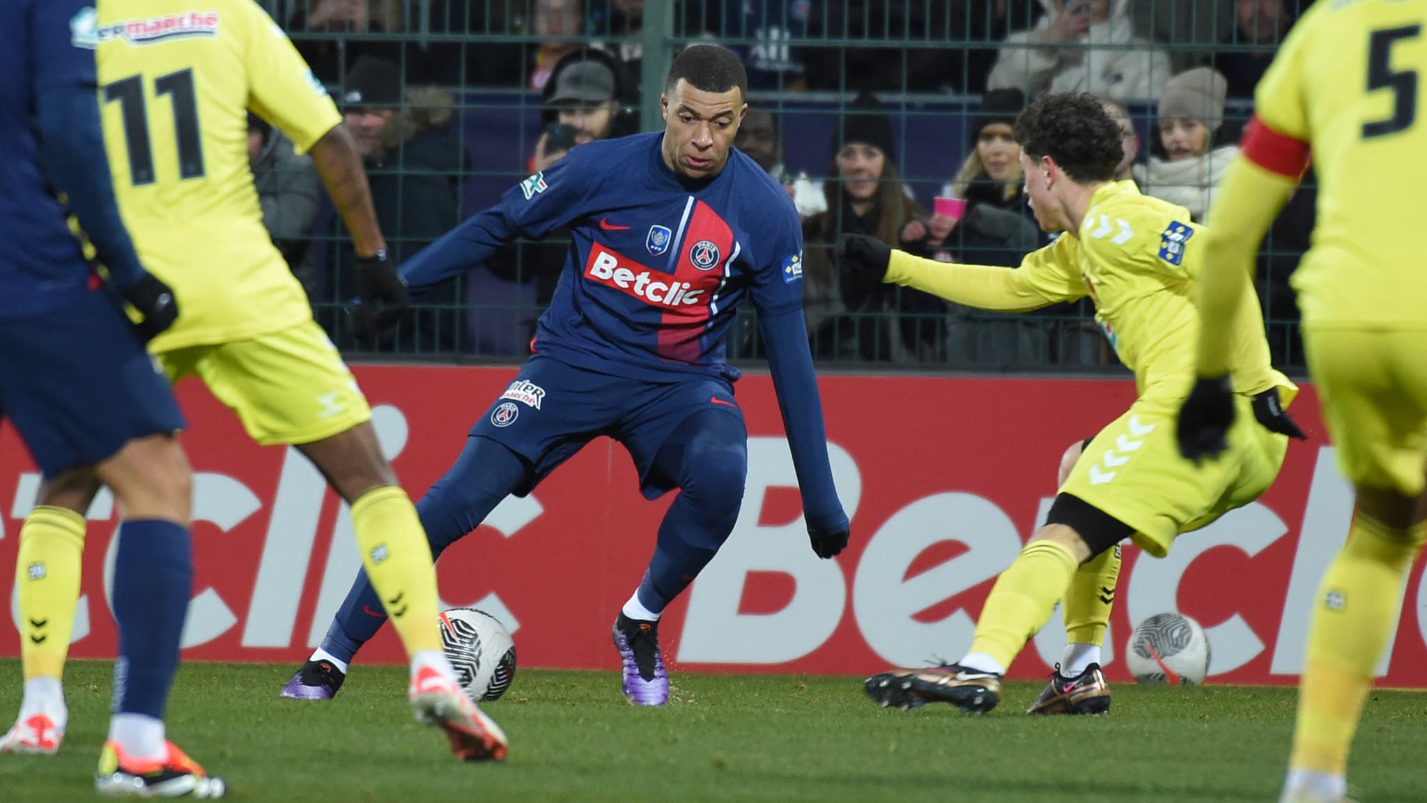 Kylian Mbappe lors du 16e de finale de Coupe de France Orleans PSG 20 janvier 2024 1789342