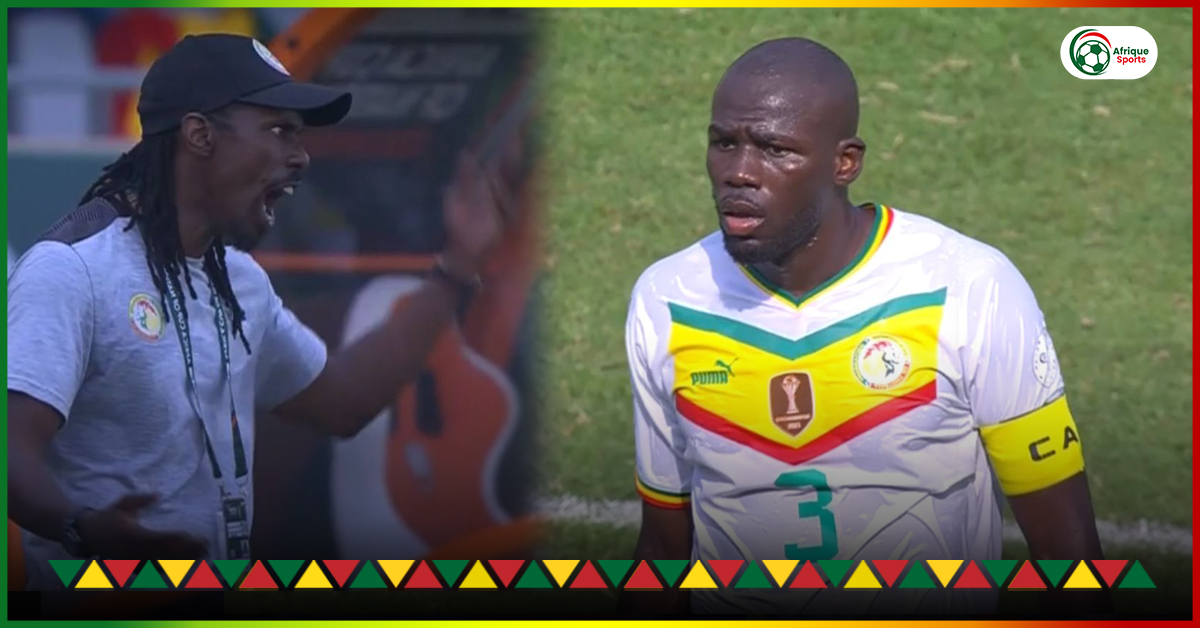 CAN 2023 : La grosse embrouille entre Aliou Cissé et Kalidou Koulibaly (VIDEO)