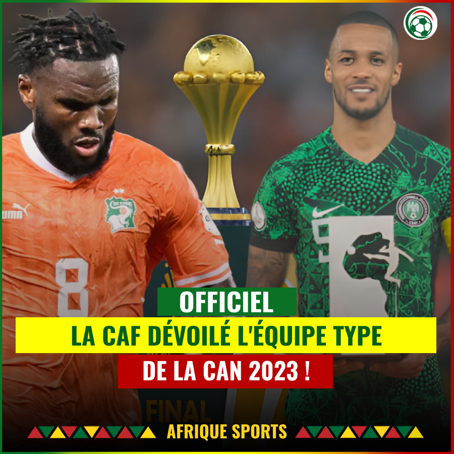 OFFICIEL : La CAF dévoilé l’équipe type de la CAN 2023 !