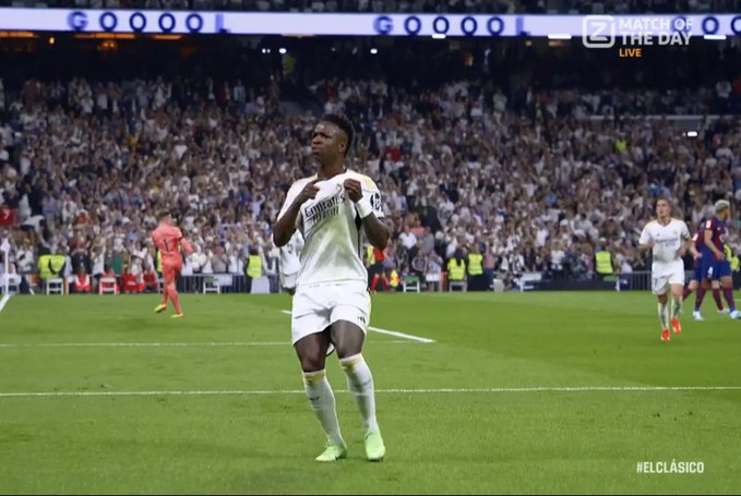 VIDEO : Vinicius transforme le penalty et égalise pour le Real. 1-1