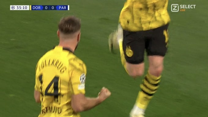 VIDEO : Fullkrug punit les Parisiens et ouvre le score pour Dortmund !