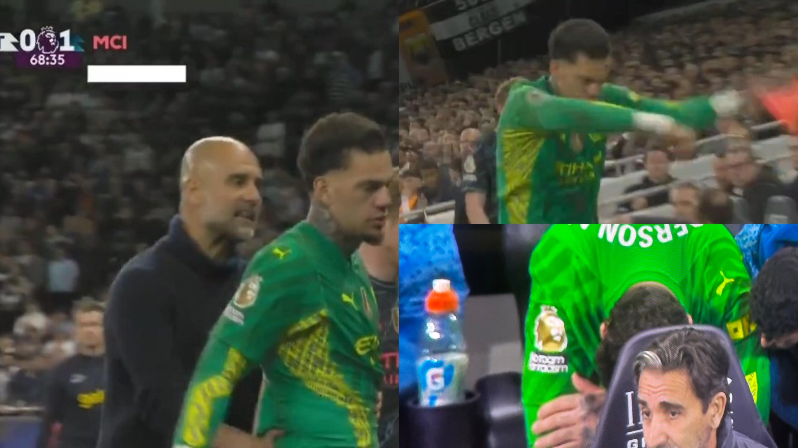 VIDÉO : Scène surréaliste à Tottenham, Ederson s’emporte contre Guardiola !