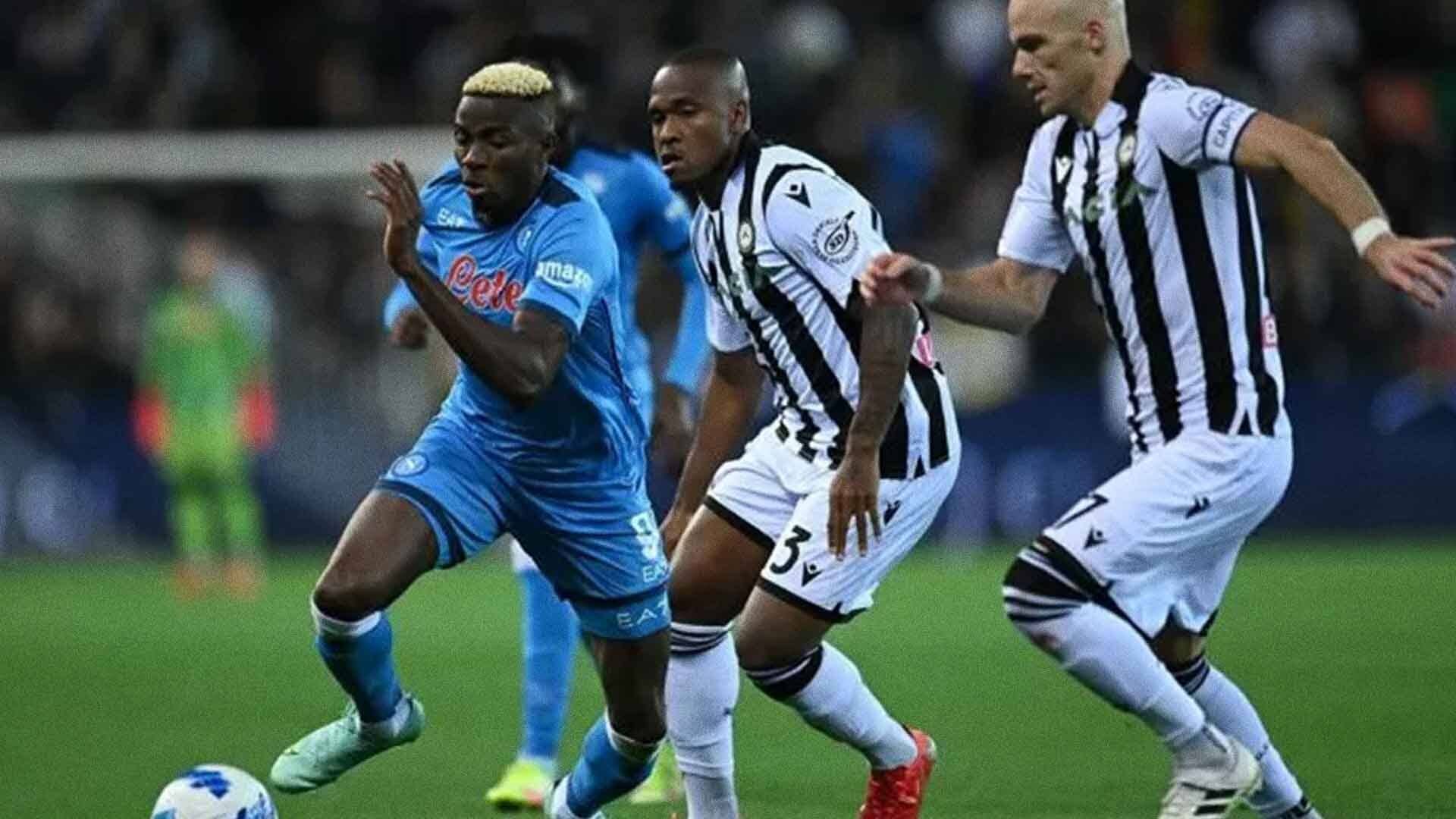 Serie A :  Victor Osimhen et Naples se loupent contre Udinese, l’Europe s’éloigne
