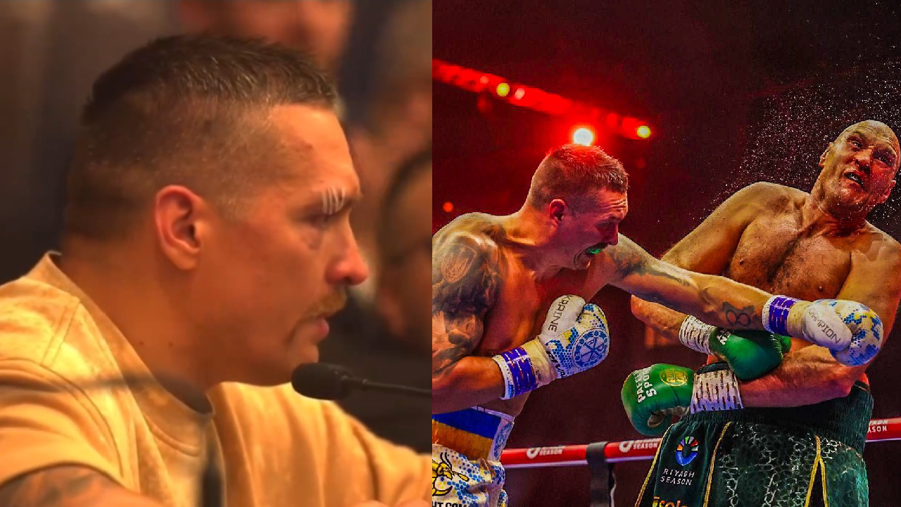 L’étrange raison des larmes d’Oleksandr Usyk en conférence de presse après Fury