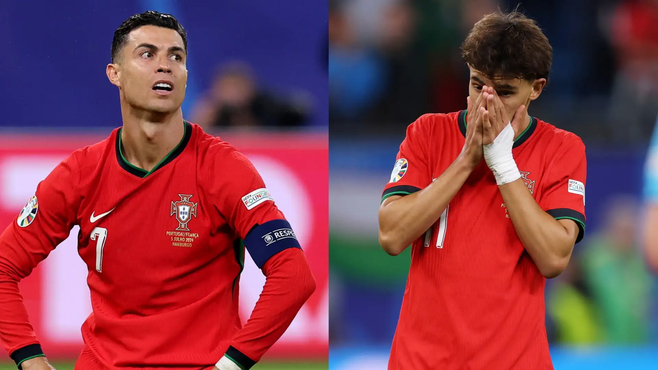 VIDEO : Ça fuite finalement, ce qu'a fait Cristiano Ronaldo à João Félix après la victoire de la France