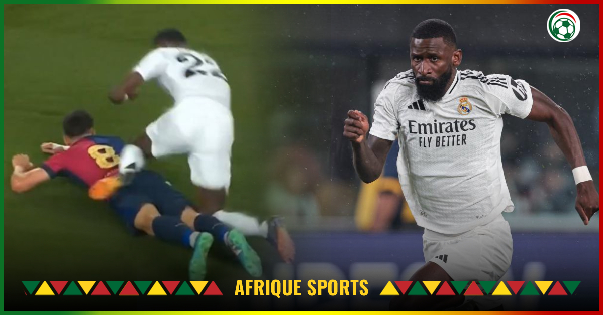 Real Madrid – Barça : Le geste polémique de Rudiger sur un joueur du Barça ?(Vidéo)