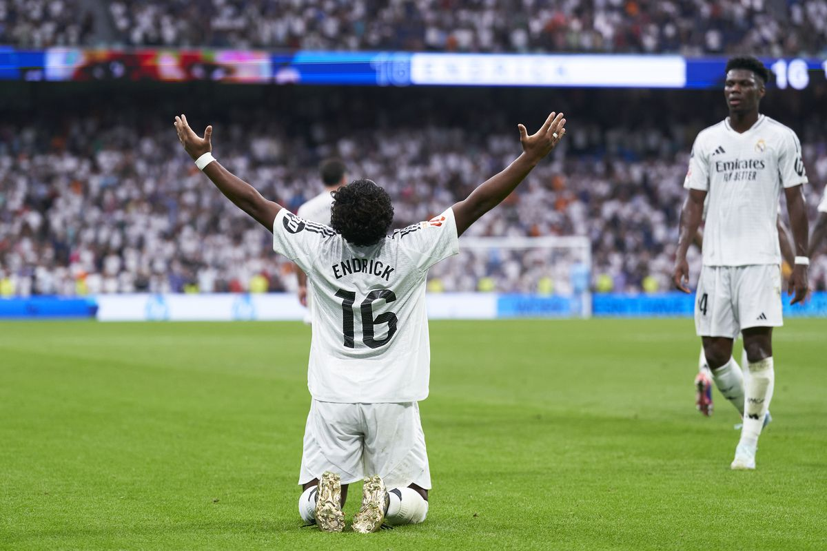 Endrick réagit avec émotion à son premier but pour le Real Madrid 2 Endrick réagit avec émotion à son premier but pour le Real Madrid
