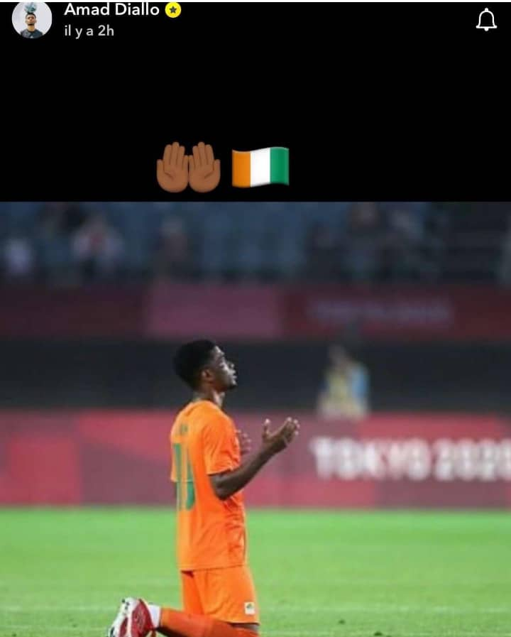 Amad Diallo célèbre son grand retour avec la Côte d’Ivoire (photo) 2 Amad Diallo célèbre son grand retour avec la Côte d’Ivoire (photo)