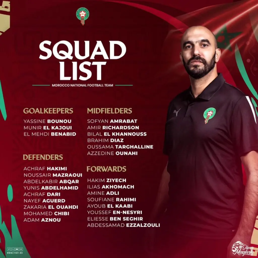 Maroc : Deux nouveaux visages, Saïss et Harit absents de la liste !