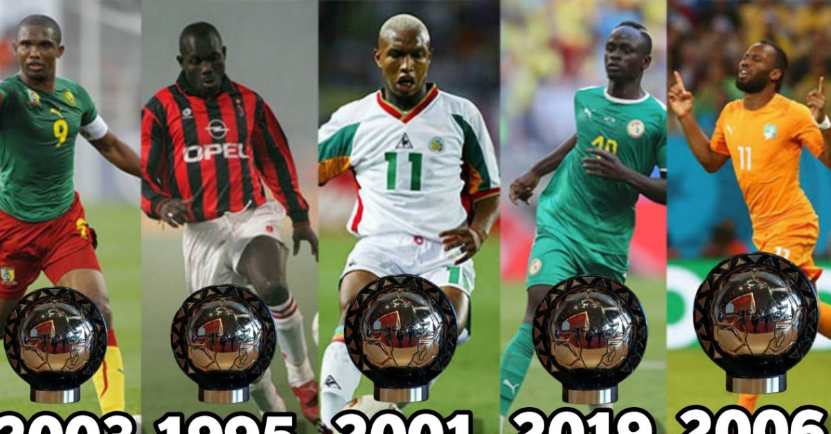 Ballon d’Or africain: Yaya Touré 2e, Drogba 5e, Sadio Mané6e…, voici le classement des joueurs les plus titrés