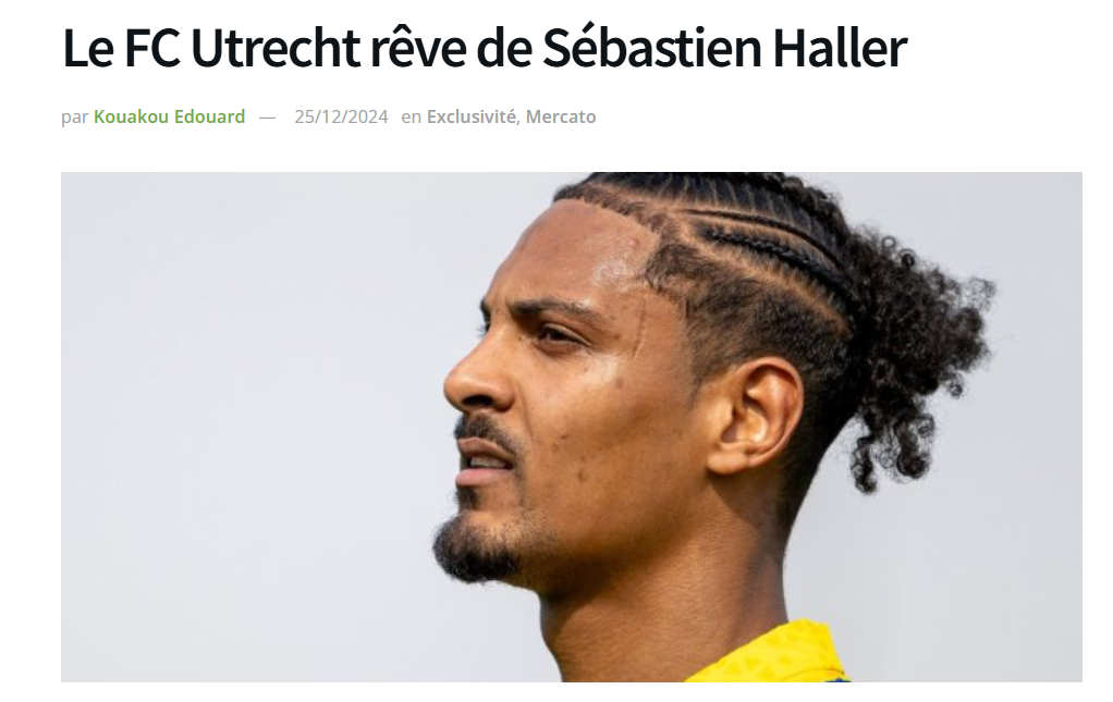 Le nouveau club de Sébastien Haller dévoilé ? 2 Le nouveau club de Sébastien Haller dévoilé ?