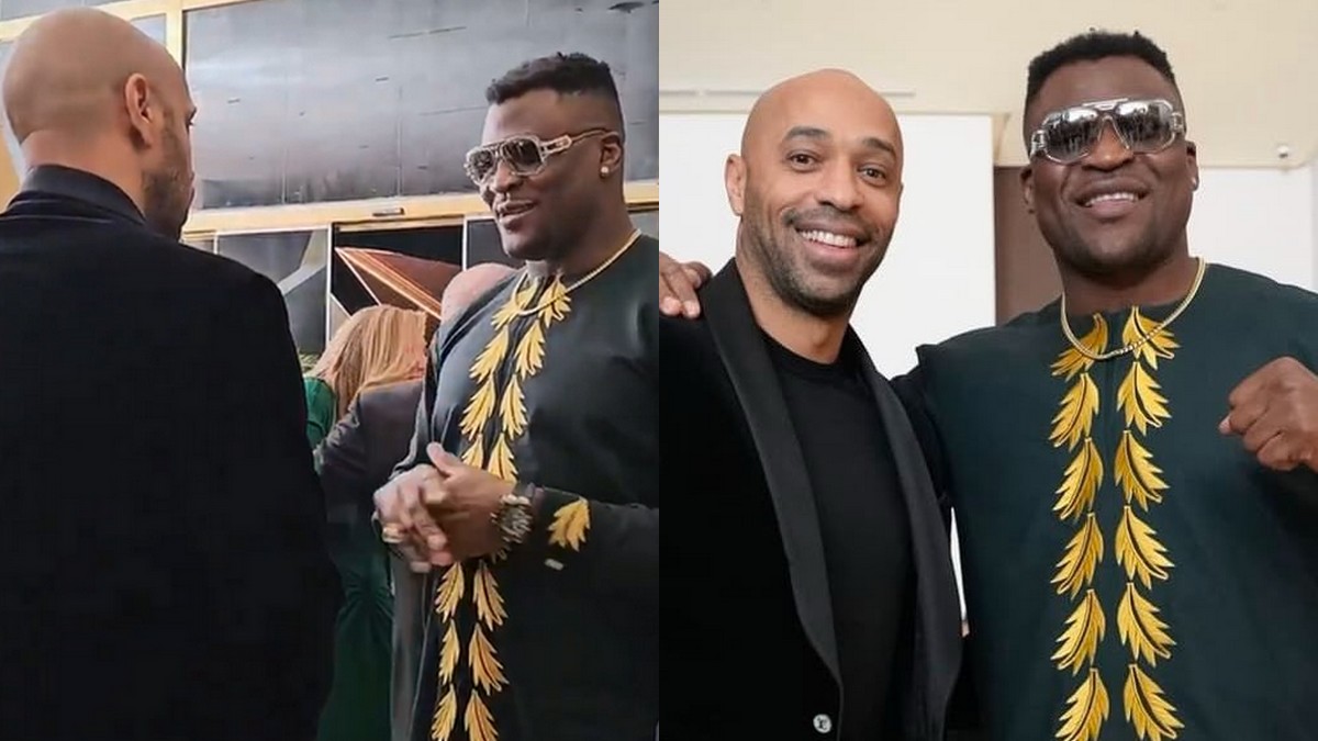 Francis Ngannou rencontre Thierry Henry en Arabie Saoudite