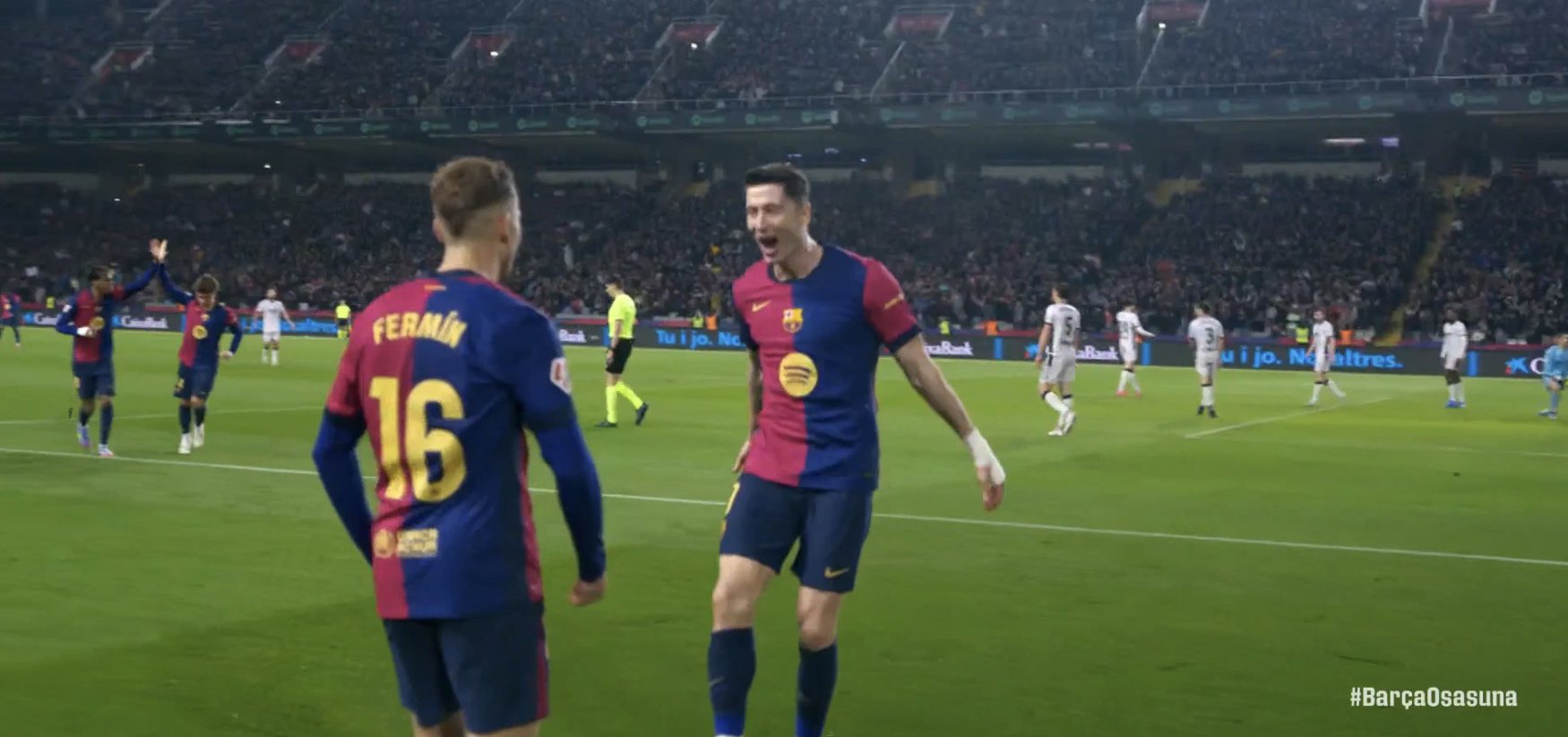VIDEO : Fermín régale, Lewandowski enfonce Osasuna avec son 23è but