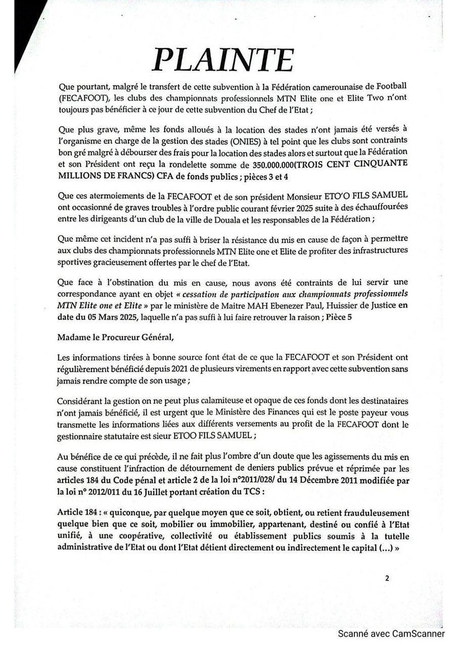 Plainte 