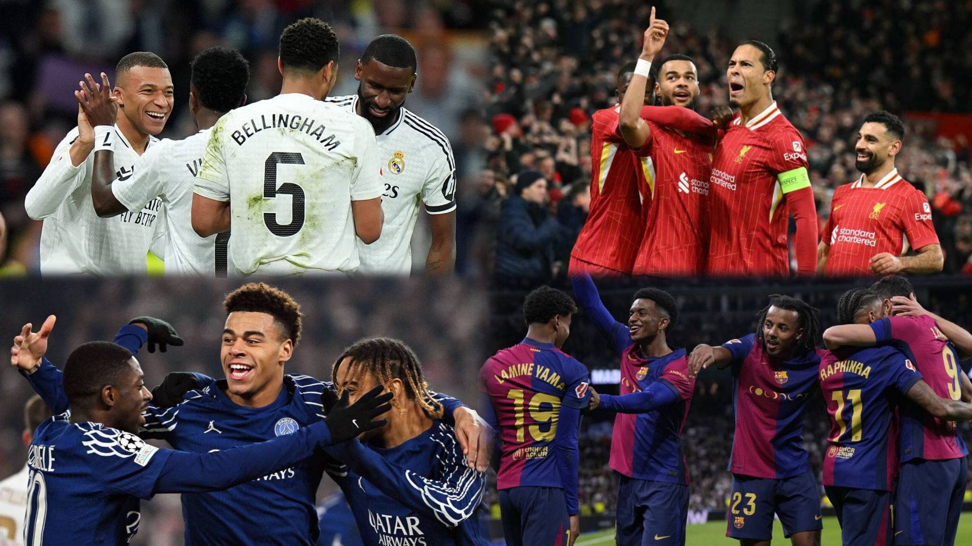 Real Madrid 5è, PSG 2è, Barça : Le classement des 20 meilleurs clubs d’Europe dévoilé  