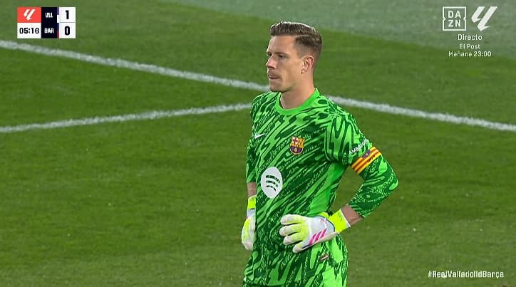 Ter Stegen trompé par un rebond imprévisible, le Barça mené à la pause (VIDÉO)