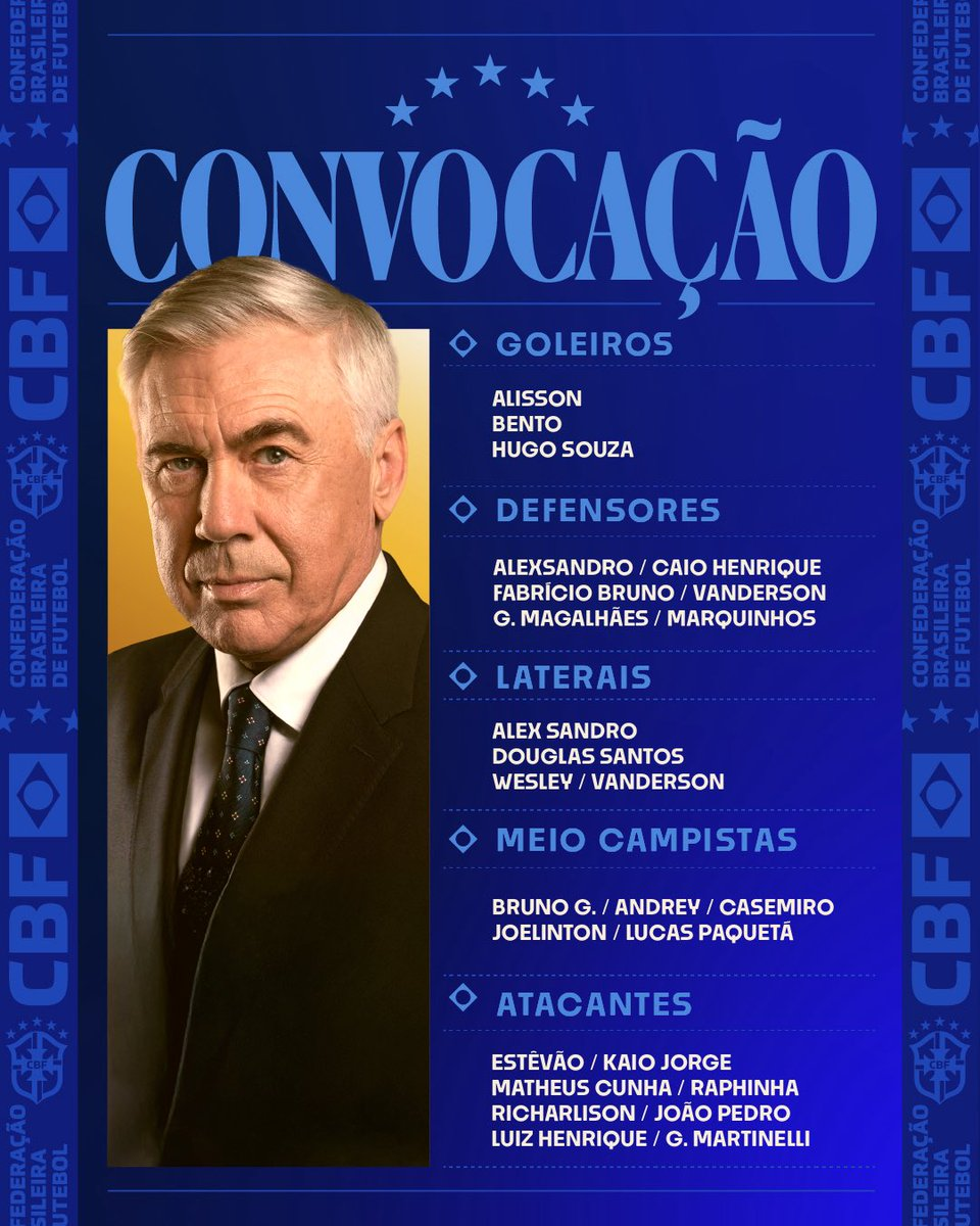 Brésil : la liste étonnante d’Ancelotti avec plusieurs surprises !