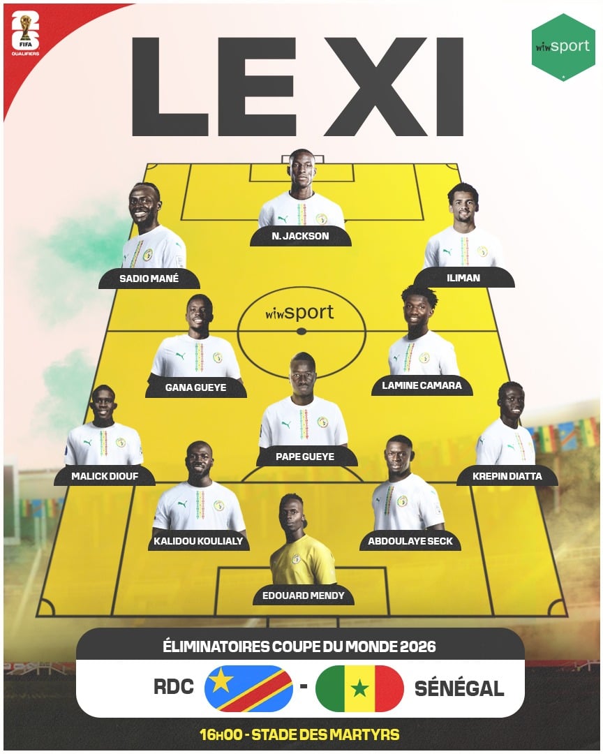 RDC vs Sénégal : Voici le 11 de départ aligné par Pape Thiaw avec une grosse surprise !