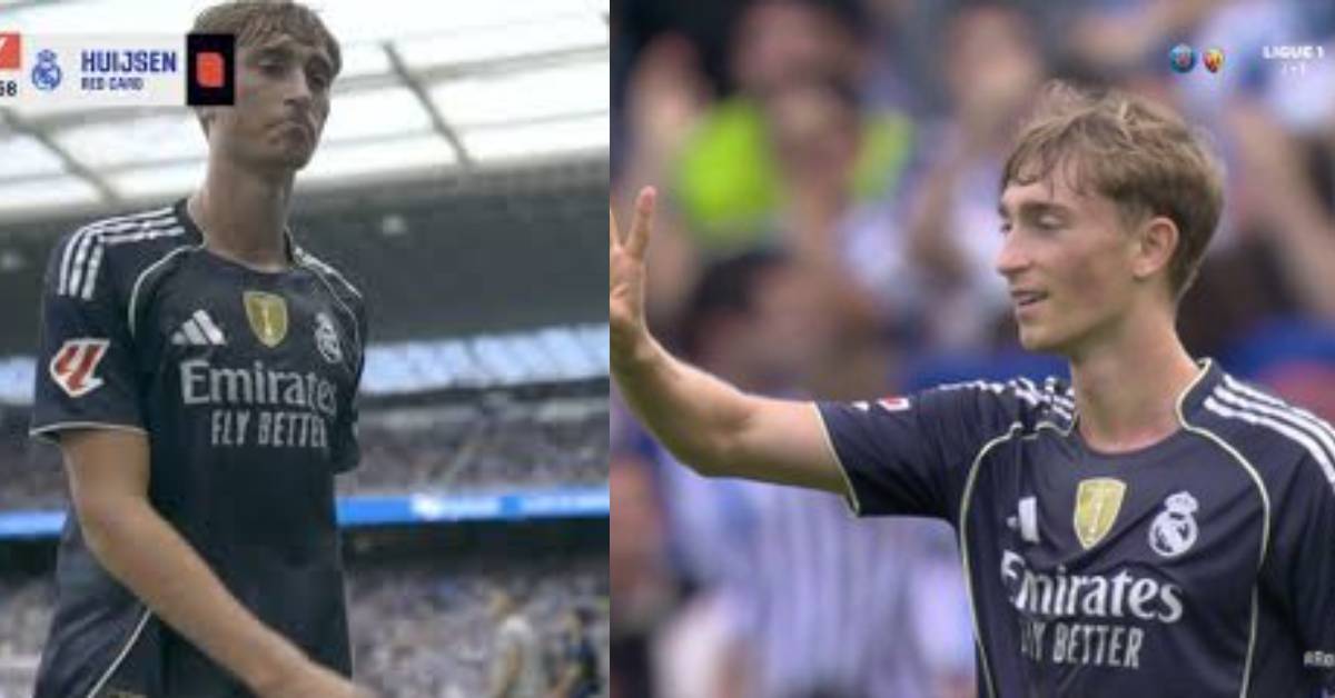 Real Madrid : Dean Huijsen prend un carton rouge inattendu contre la Real Sociedad (VIDEO) !