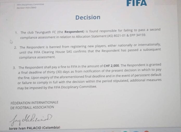  la FIFA tranche