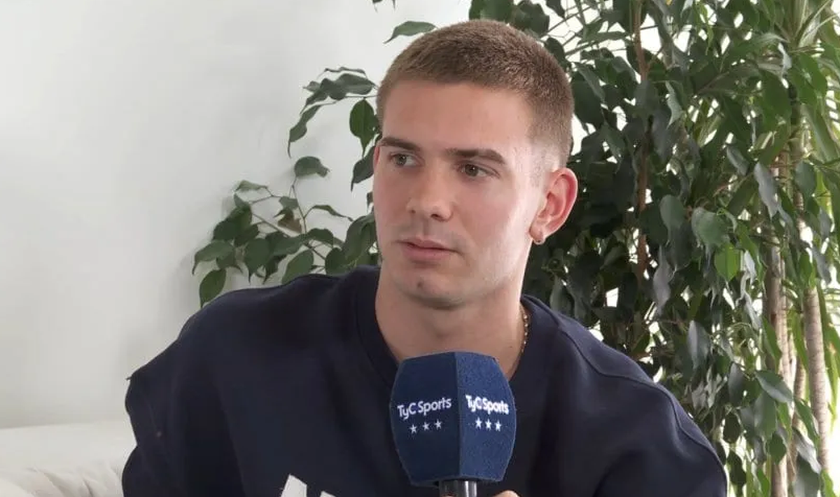 captura de imagen de franco mastantuono en una entrevista captura tycsports