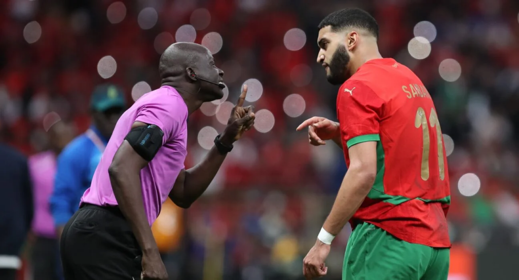 Patrice Motsepe reacts to officiating decisions during AFCON 2025 in Morocco